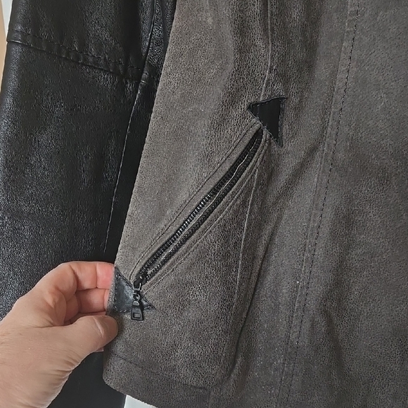 Danier Leather Jacket with Black and Brown Design - Picture 2 of 8